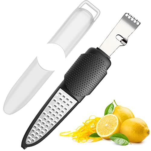 Image of Pisol Zester, Lemon Citrus Orange Zester and Grater Tool, Cheese Grater & Vegetable Grater for Lime, Garlic, Ginger, Chocolate, Fruits, Dishwasher Safe
