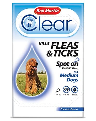 Image of Bob Martin Clear Spot on Pipette for Medium Dogs Fleas and Ticks Treatment