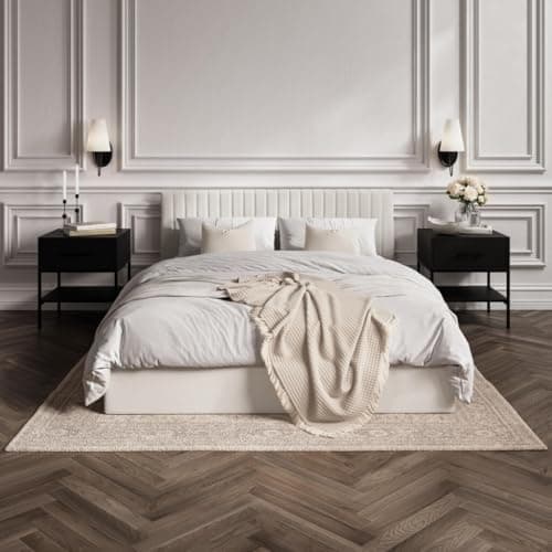 Image of Berlin Ottoman Bed Frame with Gas Lift Storage | Single, Double, King Size, Superking Size (Milk, King 5FT)
