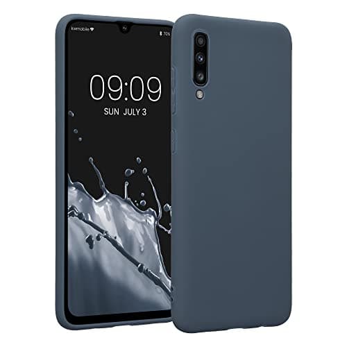 Image of kwmobile Case for Samsung Galaxy A70 Case - Soft Cover - Shockproof TPU Material - Wireless Charging - Dark Slate