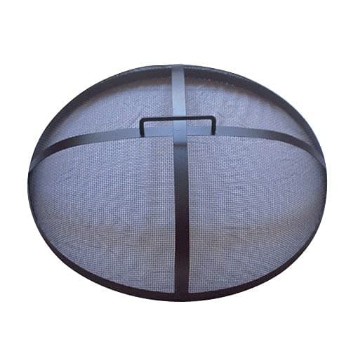 Image of DWD ® Premium Spark Protection Black Mesh Spark Screen Cover for Fire Pits diameter 60cm, 80cm Heavy Duty Universal fit & Folding Version (60cm Mesh Cover, 58 x 12 cm)