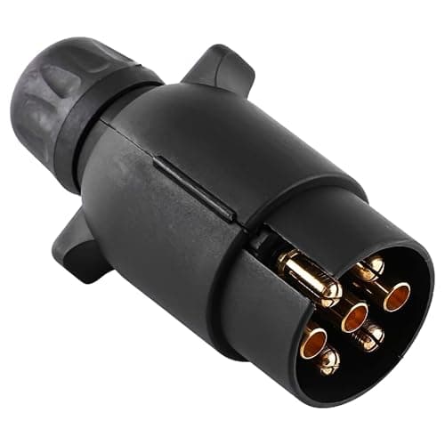 Image of Double Dragon N-Type 7-Pin Trailer Board 12V Plug Towbar Socket Adapter | Waterproof | For Trailer, Caravan, Truck, RV, Towbar Towing, Auto Lamp & Road Lights Connector