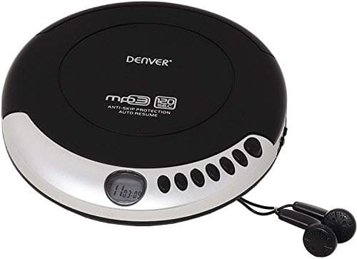 Image of Denver DMP-391 Personal CD Player Discman With MP3 / Audio Book Support, 40 Second Antishock, Resume/Last Played Memory, Portable CD Player With Bass Boost