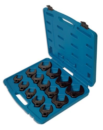 Image of Laser 4713 Crows Foot Wrench Set 1/2" 14pc, Black,Chrome