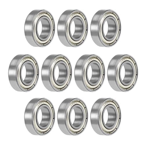 Image of TOP-VIGOR 10Pcs 689ZZ Deep Groove Ball Bearings, Z2 9mm x 17mm x 5mm Double Sealed Industrial Bearings, Chrome Steel Skateboard Bearings for Electrical Instrument Equipment