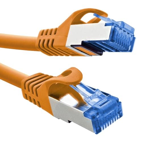 Image of InLine Patch Cable, Cat.6A, S/FTP, TPE (LSZH), CCA, PoE, LAN, Ethernet, Network Cable, RJ45 Gigabit, Orange, 2 m, 72602O