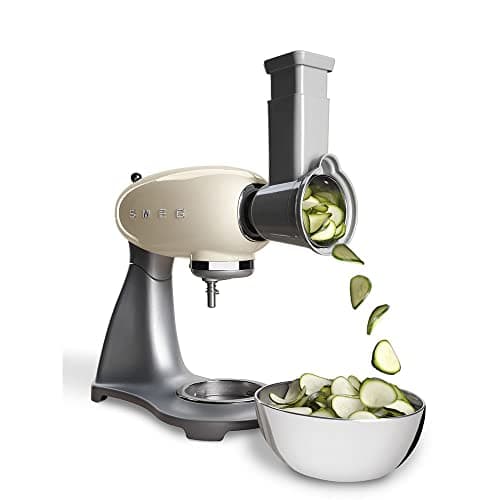 Image of SMEG SMSG01 Multifunctional Accessory for Grating and Slicing Vegetables, Hard Cheese, Chocolate, and Much More, For Stand Mixers
