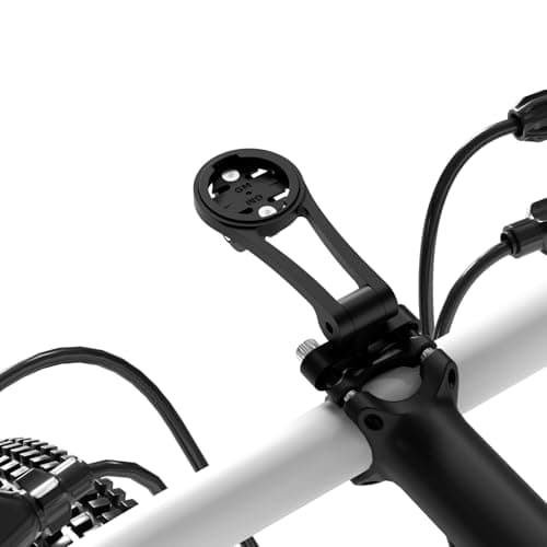 Image of Adjustable 32mm Bike Stem Computer Mount for Garmin Edge Explore, Aluminum Alloy Bike GPS Out Front Mounts, Flashlight and Action Camera Install, Compatible with Bryton, Wahoo, and CATEYE Black