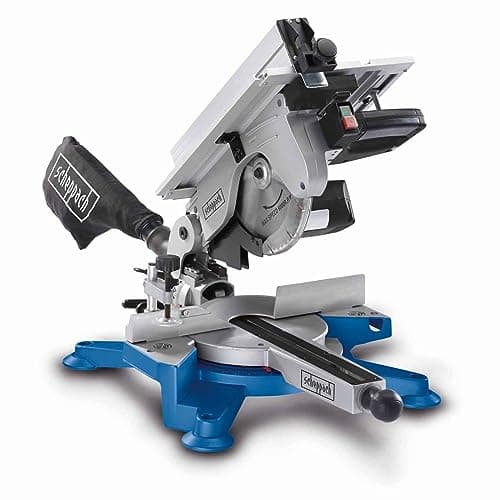 Image of Scheppach HM100T Compact 3-in-1 Sliding Mitre & Table Saw | 254mm 10" Blade | 1800W | 45° Bevel 110mm Cross Cut | Laser & Quick-Lock | 1 x TCT Blade 60T for Small DIY Wood Workshop
