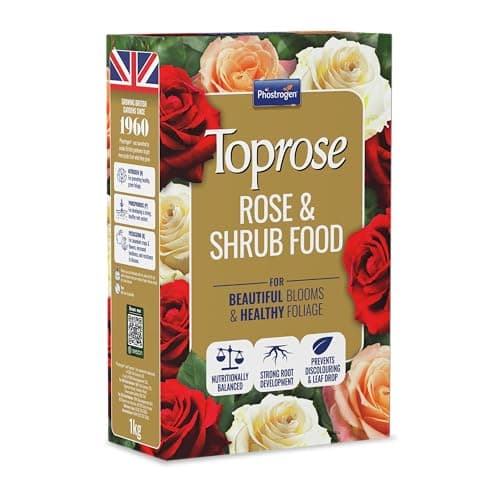 Image of Toprose 5878143 Rose and Shrub Feed, 1kg - Rose Fertiliser for Healthy Growth and Vibrant Colours - Improves Root Development - Guards Against Nutrient Deficiency - Rose Nutrition - Garden Care