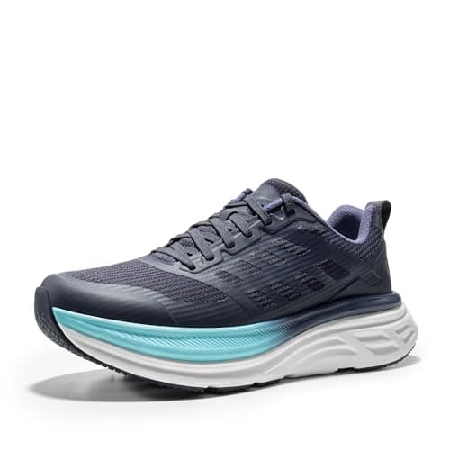Image of NORTIV 8 Women's Walking Shoes Cushion Running Shoes Active Float Non-Slip Comfortable Breathable Workout Gym Sports Athletic Fashion Trainers Sneakers,Size 5,Blue,SNWS245W