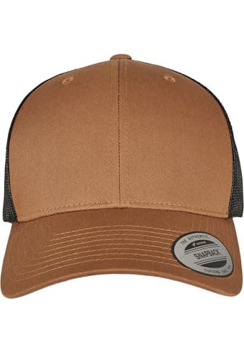 Image of Flexfit Unisex-Adult Retro Trucker 2-Tone Baseball Cap, Caramel/Black, one Size