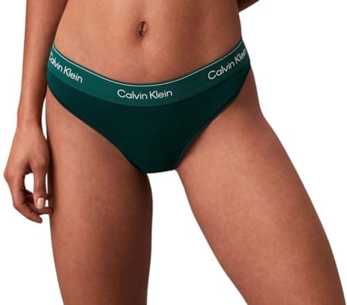 Image of Calvin Klein Women's THONG LV00QF8518 Thong, Green (Turf), L