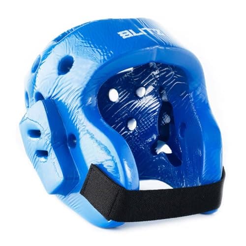 Image of Blitz Dipped Foam Head Guard - Blue - Small - Martial Arts Protective Headguard for Karate, Taekwondo, Kickboxing, Sparring - Lightweight Foam Gear for Kids & Adults