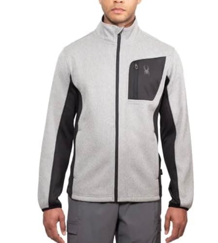 Image of Spyder Men's Relaxed Fit Full Zip Jacket, Gray, L