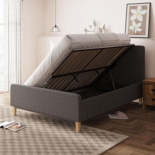 Image of GFW Ashbourne 135cm / 4'6 Double Bed Frame Dark Grey