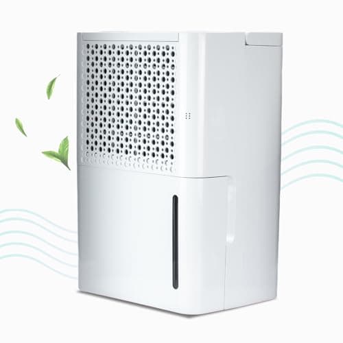 Image of STATUS 12L Dehumidifier, 220W Portable Moisture Remover with Night Mode, Laundry Dry Boost and LED Humidity Display for Bedroom Bathroom Laundry, White (DEHUMID-12L1PKB)