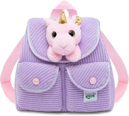 Image of Naturally KIDS Mini Purple Unicorn Backpack, Unicorns Gifts for Girls, Toddler Backpack for Girls Boys