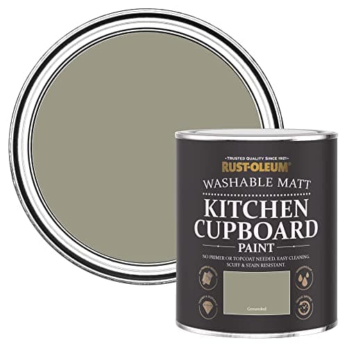 Image of Rust-Oleum Green Kitchen Cupboard Paint in Matt Finish - Grounded, 0.75 Liters (SHDRCT845)