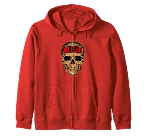 Image of Skull NO FEAR Zip Hoodie