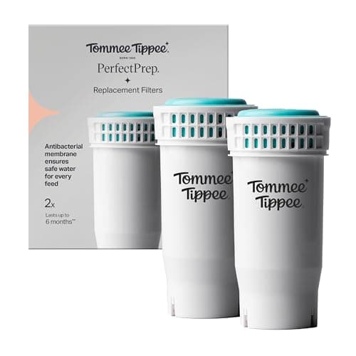 Image of Tommee Tippee Perfect Prep Replacement Filter, Pack of 2, Compatible with All Perfect Prep Machines, Antibacterial Filter Removes Bacteria, Impurities and Contaminants