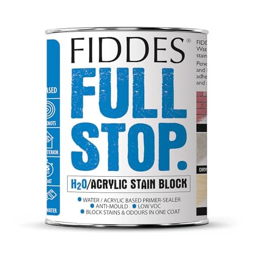 Image of Fiddes Full Stop Stain Block Water Based White Primer 1 Litre