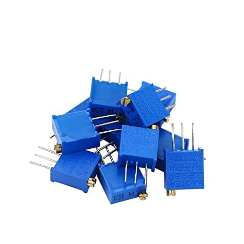Image of 10PCS 3296W potentiometer precision adjustable resistance multi-turn Trimmer Potentiometer,1K Ohm