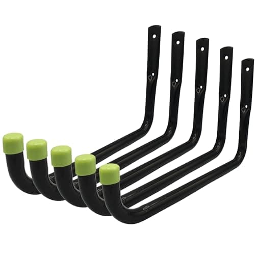 Image of keypak Universal Heavy Duty Garage Storage Hooks Set, 30kg Load Capacity per Hook (Large - 5Pack)