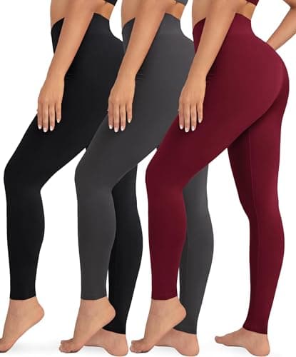 Image of VALANDY Creamlush 3 Pack Leggings for Women High Waisted Tummy Control Leggings Buttery Soft Yoga Pants（S-5XL）