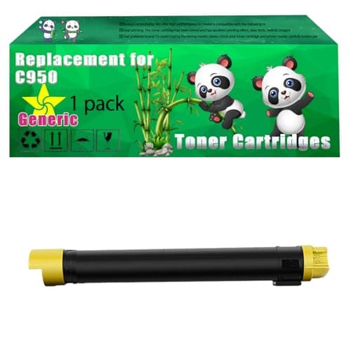 Image of Replacement C950 Toner Cartridges Compatible for Lexmark X952DE X952DTE X954 X954DTE X954DE X955DE X950DHE X950DE X950 C950DE Printers (1 Pack Yellow)