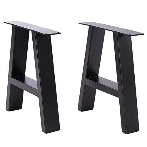 Image of INMOZATA Table Legs Set of 2, Heavy Duty Industrial A-Frame Trapezoid DIY Furniture Legs Coffee Table Legs with Screws for DIY Table Desk Breakfast Bar Stand Bench (W35cm X H40cm)