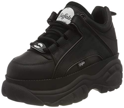 Image of Buffalo London Women's 1339-14 2.0 V Sneaker, Black, 6.5 UK (40 EU)