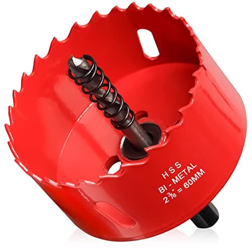 Image of 60mm Hole Saws Cutter, HSS Bi-Metal Drill Bit for Wood, Plastic, UPVC, Fiberglass and Plasterboard