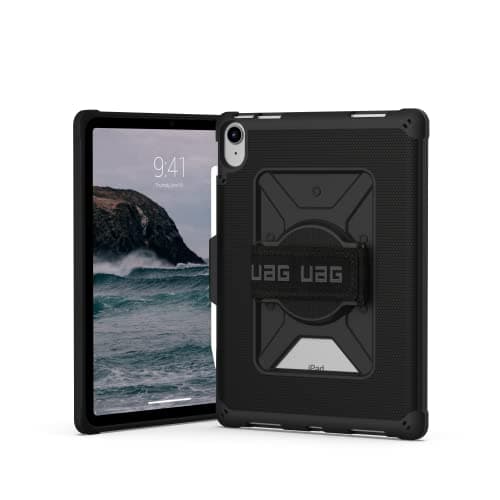 Image of URBAN ARMOR GEAR UAG Designed for iPad 11" A16 11th Gen 2025, 10.9" 10th Gen 2022 Case A3354 A3355 A2696 - Rugged Protective Folio Cover w/Adjustable Handstrap & Pencil Holder, Metropolis Black