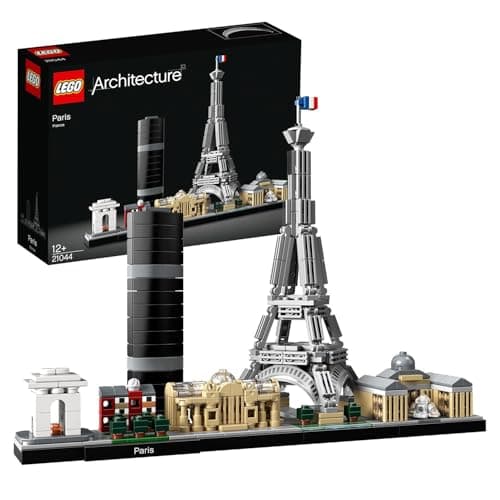 Image of LEGO Architecture Paris Model Building Set for Adults with Eiffel Tower and The Louvre Model, Skyline Collection, Office Home Décor, Collectible Gift Idea for Women, Men, Her or Him 21044