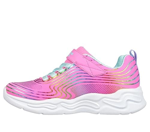 Image of Skechers Girl's Flutter Heart Lights Trainers, Pink Multi-Coloured, 10 Toddler