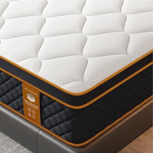 Image of purekib 4FT Small Double Mattress, 10 Inch Memory Foam Hybrid Mattress with Supportive & Comfortable, Medium Firm and Individually Pocket Sprung, Motion Isolation & Edge Support 120x190x25cm