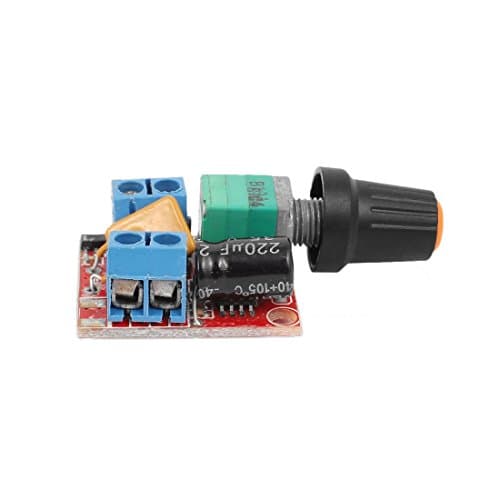 Image of DollaTek DC Motor Speed Control Driver Board 3V-35V 5A PWM Controller Stepless DC 3V 6V 12V 24V 35V Variable Voltage Regulator Dimmer Governor Switching Build with LED Indicator and Switch Function