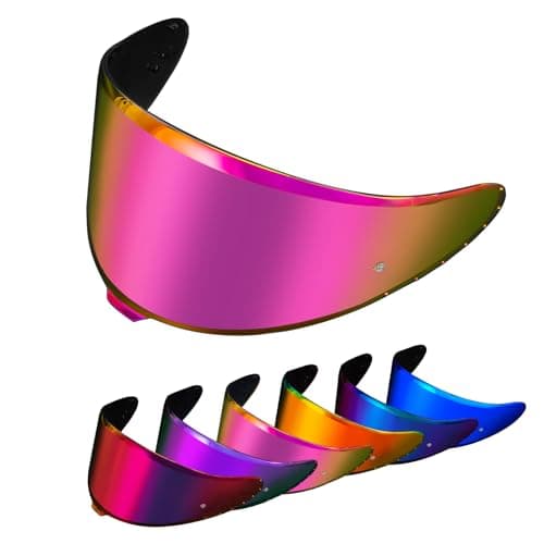 Image of PSLER Helmet Visor for Shoei NXR2 Z8 Tinted Visor for RF-1400 CWR-F2 CWR-F2R X-Fifteen X15 X-SPR Pro Motorbike UV Protection Face Shield Replacement Accessories(Deep Rose Red)