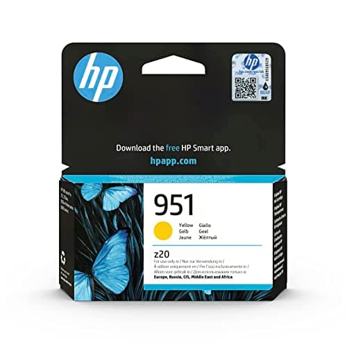 Image of HP 951 Yellow Original Ink Cartridge (CN052AE) - Works with HP OfficeJet Pro 251, 276, 8100, 8600, 8610, 8616, 8620, 8640, 276dw