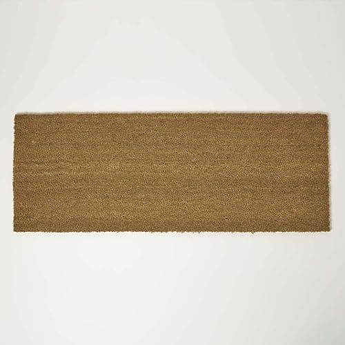 Image of HOMESCAPES Extra Large Coir Door Mat 120 x 45 cm Double Doormat Runner Non-Slip Heavy Duty for Indoor & Outdoor Use