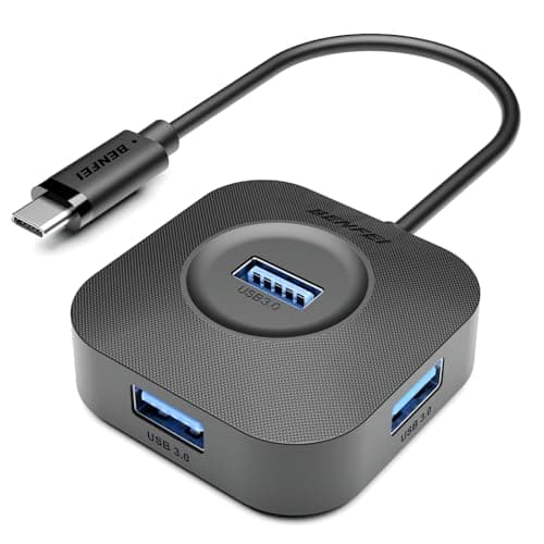Image of BENFEI USB C Hub, 4 Ports USB 3.0 Hub with 5Gbps Data Transfer, USB C Splitter for Type C MacBook, Mac Pro, iMac, Surface, XPS, Flash Drive, Mobile HDD