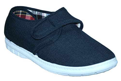 Image of Mens Wider Fitting Casual Holiday Beach Walking Canvas Pump Trainers Deck Shoes Loafer Size 7-12 (Kevin Navy, UK Footwear Size System, Adult, Men, Numeric, Medium, 10)