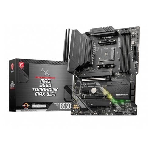 Image of MSI MAG B550 Tomahawk MAX WiFi Gaming Motherboard (AMD AM4, DDR4, PCIe 4.0, SATA 6Gb/s, M.2, USB 3.2 Gen 2, HDMI/DP, ATX, Wi-Fi 6E, AMD Ryzen 5000 Series Processors)