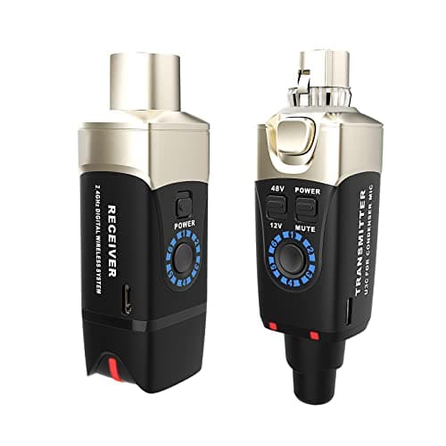 Image of Xvive U3C Microphone Wireless System 2.4GHz XLR Wireless Transmitter and Receiver for Condenser Microphone, Audio Mixer, PA System