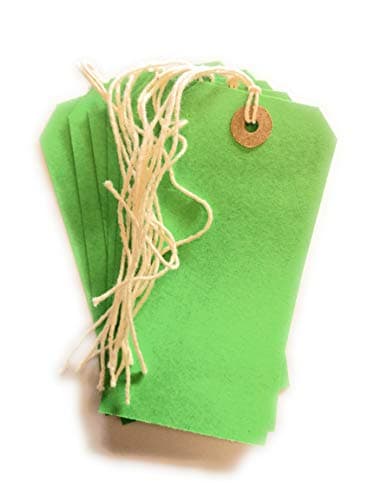 Image of ARTH Manila Strung Tags Luggage Labels Green Size 120X60MM Pack of 250