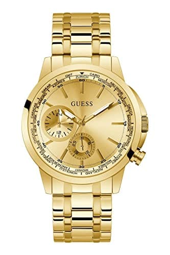 Image of Guess Men Analog Quartz Watch with Stainless Steel Strap GW0490G2