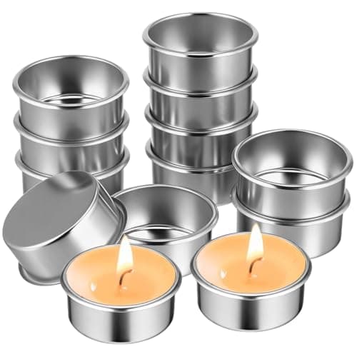 Image of BESPORTBLE Metal Tealight Holders, 20Pcs Round Tea Light Cups DIY Handmade Round Candle Holder Case Wax Candles Supplies for Christmas Wedding Party, 4cm