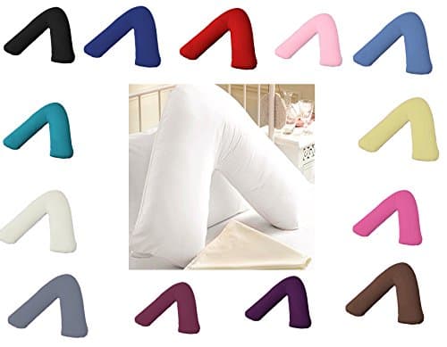 Image of AmigoZone Orthopaedic-Luxury V Shaped Pillow Nursing, Pregnency, Back Support With Free Pillow Case (White)