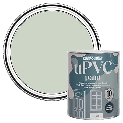 Image of Rust-Oleum Green uPVC Door and Window Paint in Matt Finish - Laurel Green 750ml